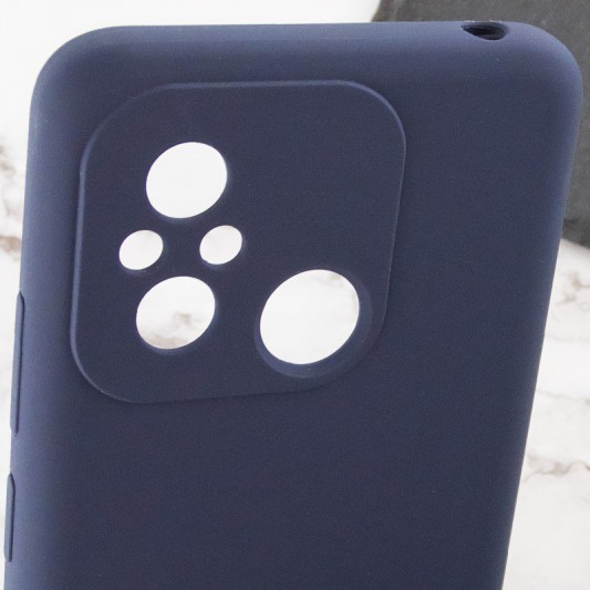 Чохол Silicone Cover Lakshmi Full Camera (AA) with logo для Xiaomi Redmi 12C / Poco C55 Синій / Midnight blue - зображення 3 