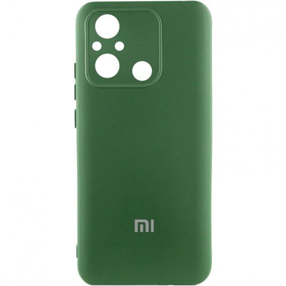 Чохол Silicone Cover Lakshmi Full Camera (AA) with logo для Xiaomi Redmi 12C / Poco C55 Зелений / Dark green