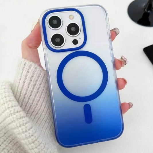 Чехол TPU+PC Phantom with MagSafe для Apple iPhone 13 Pro (6.1") Blue - изображение 1