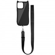 Чохол TPU GETMAN Cat with straps для Apple iPhone 15 Pro (6.1") Black