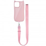 Чохол TPU GETMAN Cat with straps для Apple iPhone 15 Pro (6.1") Pink
