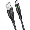 Дата кабель Hoco U93 "Shadow" Type-C (1.2 m) Чорний