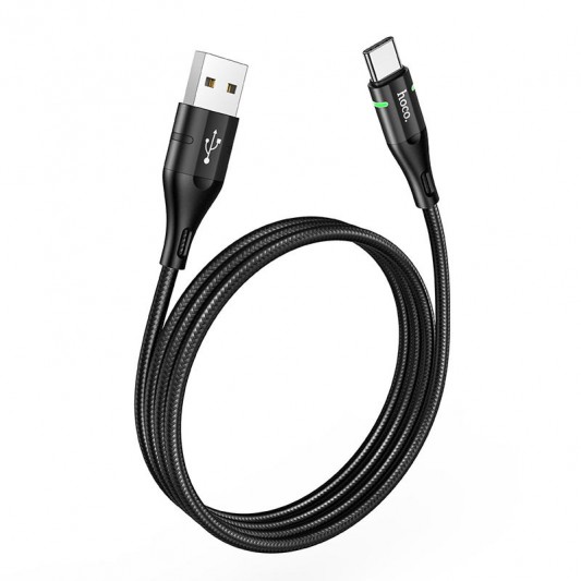 Дата кабель Hoco U93 "Shadow" Type-C (1.2 m) Черный - изображение 2