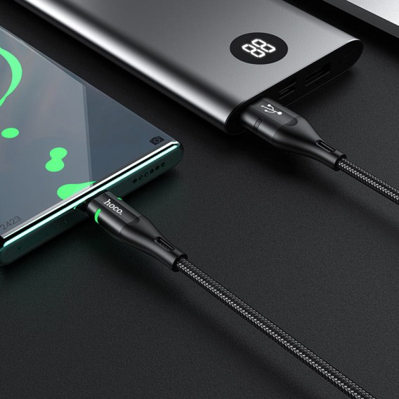 Дата кабель Hoco U93 "Shadow" Type-C (1.2 m) Чорний