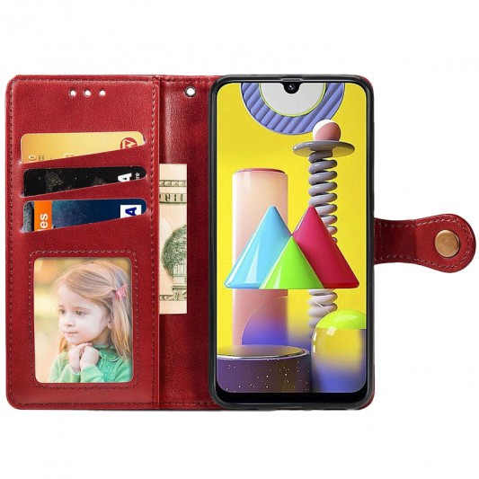 Шкіряний чохол-книжка GETMAN Gallant (PU) для Samsung Galaxy A32 4G Червоний - зображення 3 