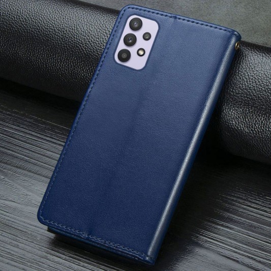 Шкіряний чохол-книжка GETMAN Gallant (PU) для Samsung Galaxy A32 4G Синій - зображення 5 