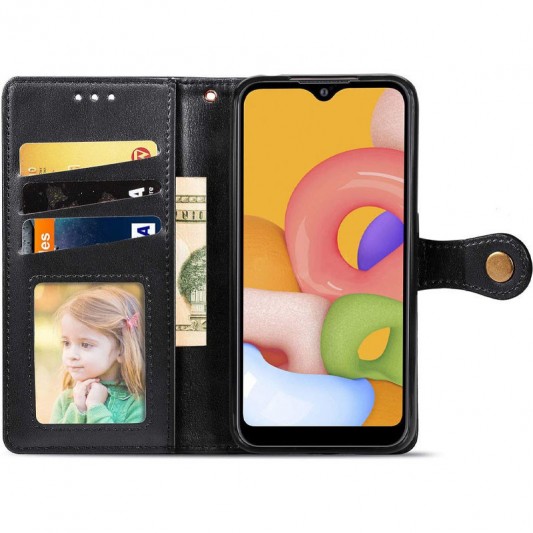 Шкіряний чохол-книжка GETMAN Gallant (PU) для Samsung Galaxy A32 4G Чорний - зображення 2 