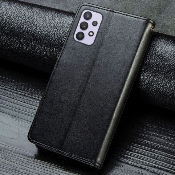Шкіряний чохол-книжка GETMAN Gallant (PU) для Samsung Galaxy A32 4G Чорний Шкіряний чохол-книжка GETMAN Gallant (PU) для Samsung Galaxy A32 4G Чорний