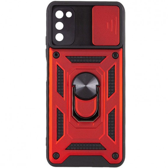 Ударостійкий чохол Camshield Serge Ring для Samsung Galaxy A03s Червоний