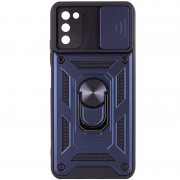 Ударопрочный чехол Camshield Serge Ring для Samsung Galaxy A03s Синий