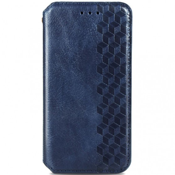 Шкіряний чохол-книжка GETMAN Cubic (PU) для Xiaomi Redmi 10C Синій