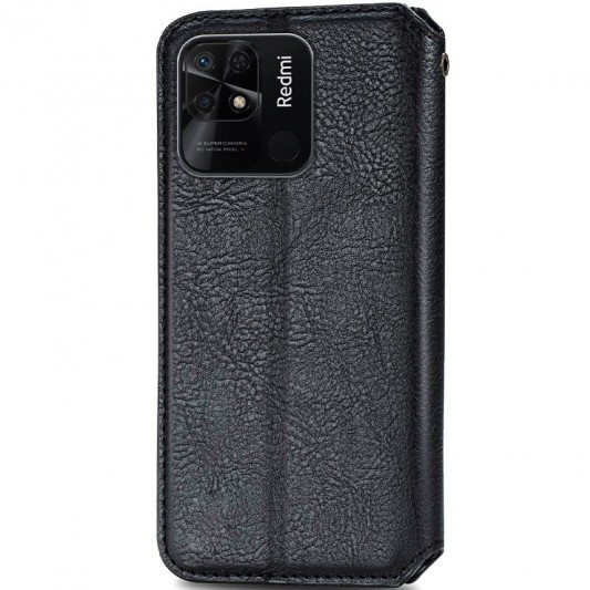 Шкіряний чохол-книжка GETMAN Cubic (PU) для Xiaomi Redmi 10C Чорний - зображення 1 