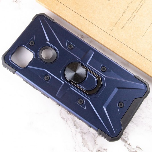 Ударопрочный чехол Pathfinder Ring для Xiaomi Redmi 9C / 10A Синий / Navy - изображение 3