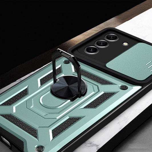 Ударостійкий чохол Camshield Serge Ring для Samsung Galaxy S23 Зелений - зображення 4 