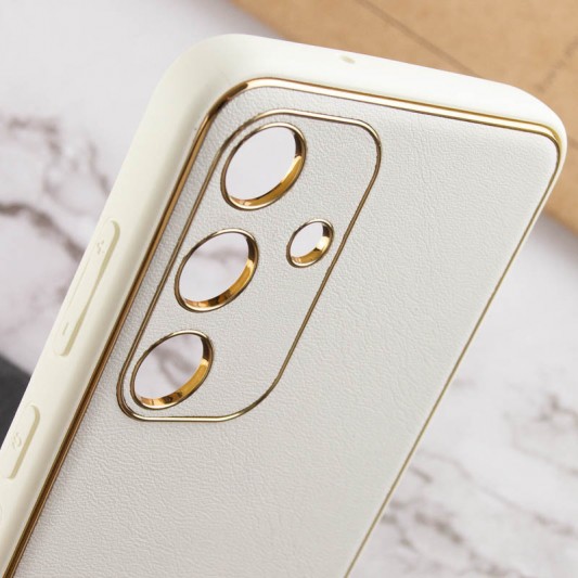 Шкіряний чохол Xshield для Samsung Galaxy S23 Білий / White - зображення 4 