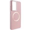 TPU чохол Bonbon Metal Style with MagSafe для Samsung Galaxy S22 Ultra Рожевий / Light Pink