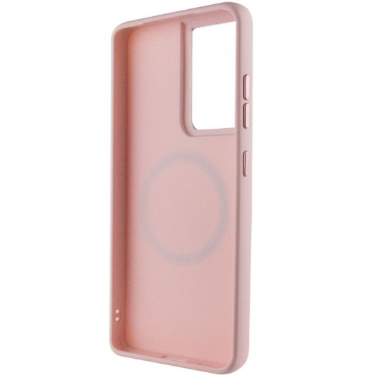 TPU чохол Bonbon Metal Style with MagSafe для Samsung Galaxy S22 Ultra Рожевий / Light Pink - зображення 2 