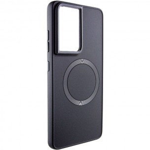 TPU чехол Bonbon Metal Style with MagSafe для Samsung Galaxy S22 Ultra Черный / Black