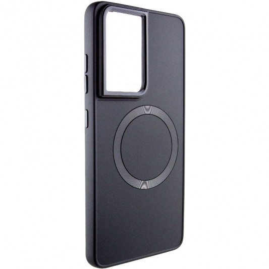TPU чохол Bonbon Metal Style with MagSafe для Samsung Galaxy S22 Ultra Чорний / Black