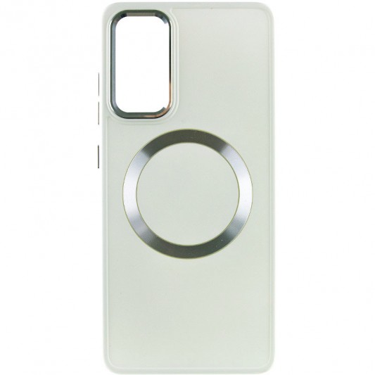 TPU чохол Bonbon Metal Style with MagSafe для Samsung Galaxy S23 Білий / White - зображення 1 