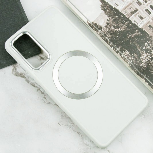 TPU чохол Bonbon Metal Style with MagSafe для Samsung Galaxy S23 Білий / White - зображення 3 