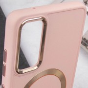 TPU чохол Bonbon Metal Style with MagSafe для Samsung Galaxy S23 Рожевий / Light Pink