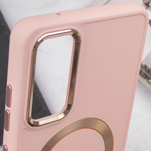 TPU чохол Bonbon Metal Style with MagSafe для Samsung Galaxy S23 Рожевий / Light Pink - зображення 4 