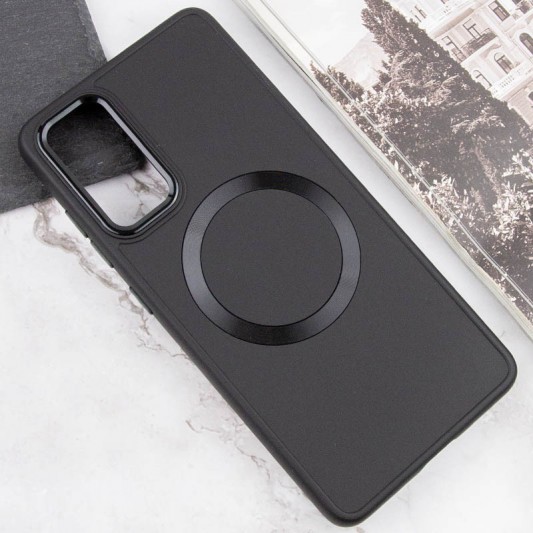 TPU чехол Bonbon Metal Style with MagSafe для Samsung Galaxy S23 Черный / Black - изображение 3