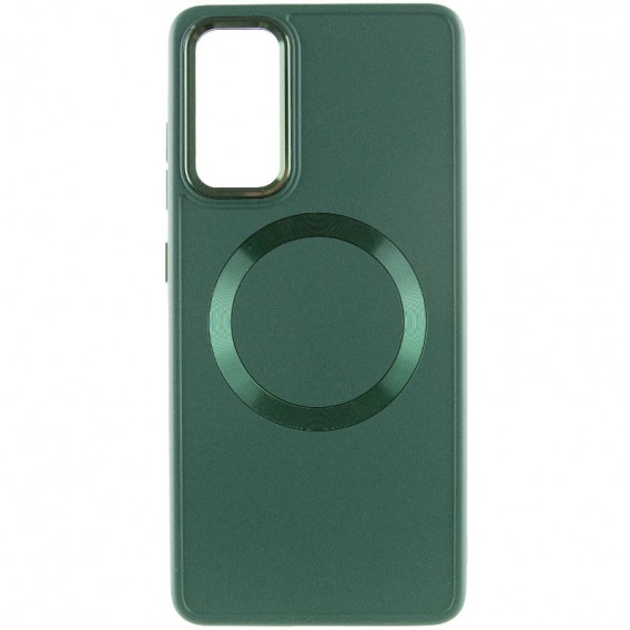TPU чехол Bonbon Metal Style with MagSafe для Samsung Galaxy S23 FE Зеленый / Army Green