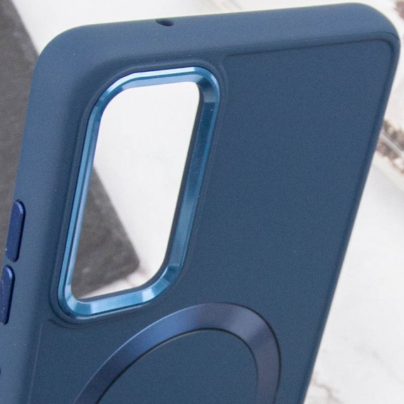 TPU чохол Bonbon Metal Style with MagSafe для Samsung Galaxy S23 FE Синій / Cosmos Blue
