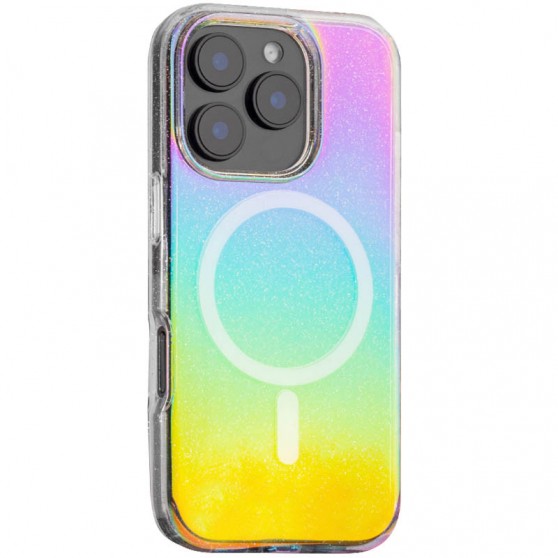 Чехол TPU Galaxy Sparkle (MagFit) для Apple iPhone 16 Pro (6.3") Chroma+Glitter