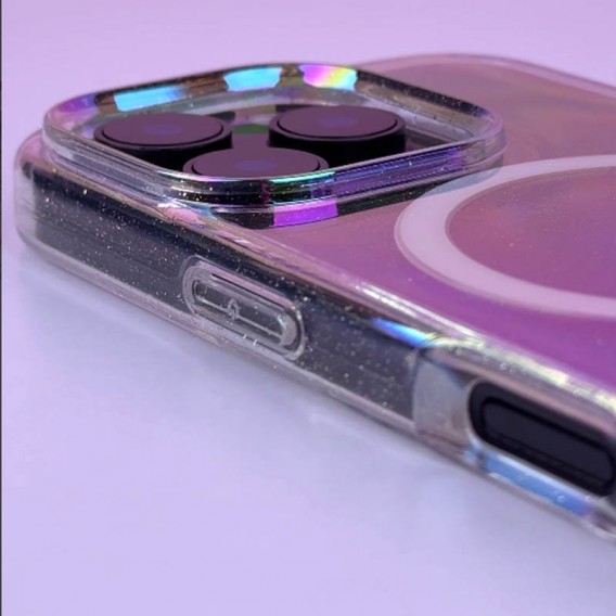 Чохол TPU Galaxy Sparkle (MagFit) для Apple iPhone 16 Pro (6.3") Chroma+Glitter