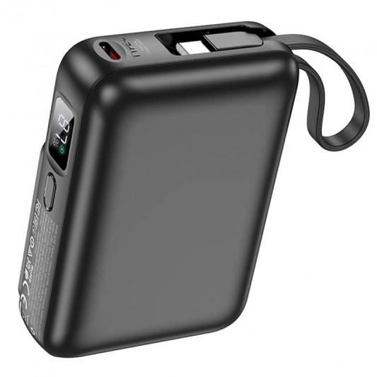 Портативний ЗП Power Bank BOROFONE BJ59 Refined 22.5W+PD20W з БЗП 10000 mAh Black - зображення 2 