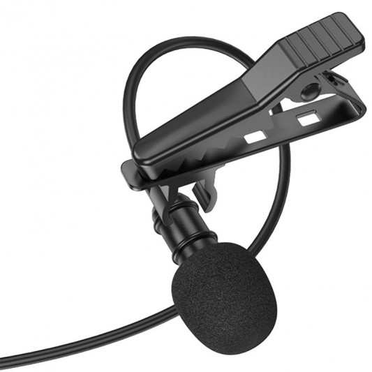 Мікрофон петличний Borofone BFK11 Elegant lavalier Type-C (2m) Black - зображення 2 