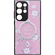 TPU+PC чехол Secret Garden with MagFit для Samsung Galaxy S23 Ultra Pink