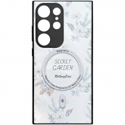 TPU+PC чехол Secret Garden with MagFit для Samsung Galaxy S23 Ultra White