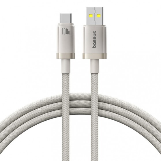 Дата кабель Baseus Titanium Alloy Fast Charging USB to Type-C 100W (1m) (P10378102) Galaxy Titanium Gold