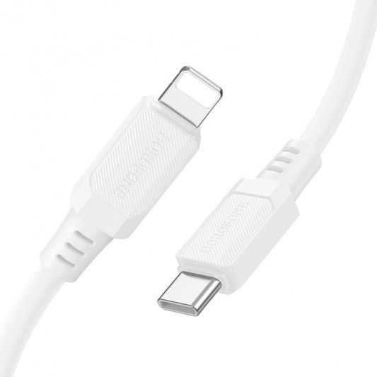 Дата кабель Borofone BX115 Lotto Type-C to Lightning 27W (1m) White - изображение 2