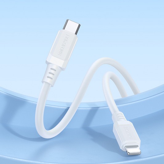 Дата кабель Borofone BX115 Lotto Type-C to Lightning 27W (1m) White - изображение 3
