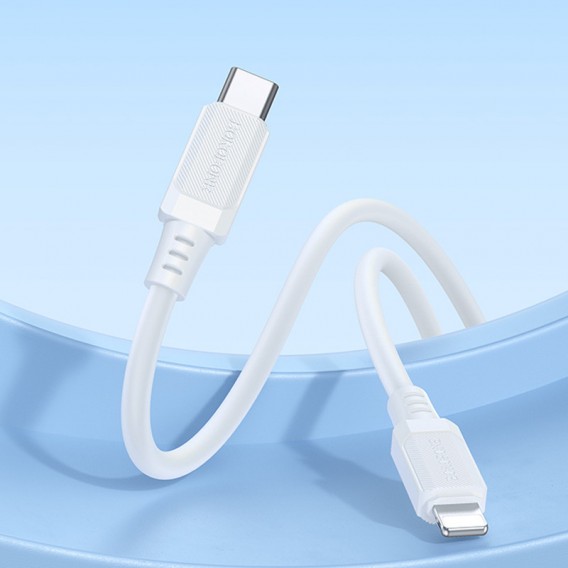 Дата кабель Borofone BX115 Lotto Type-C to Lightning 27W (1m) White