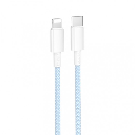 Дата кабель Borofone BX117 Source Type-C to Lightning 27W (1m) Blue