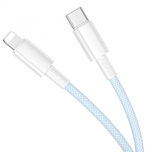 Дата кабель Borofone BX117 Source Type-C to Lightning 27W (1m) Blue - изображение 1