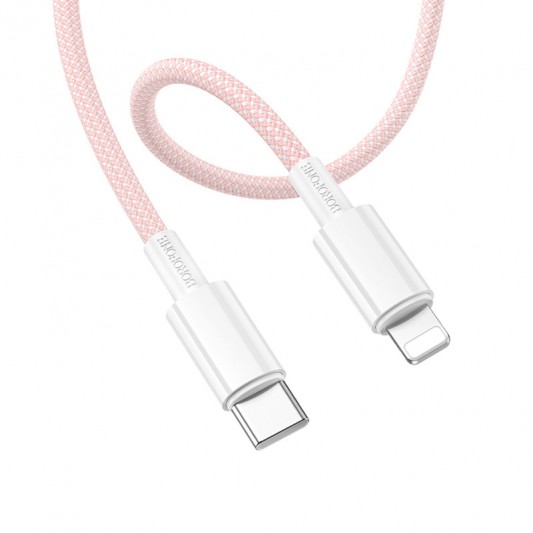 Дата кабель Borofone BX117 Source Type-C to Lightning 27W (1m) Pink - изображение 1
