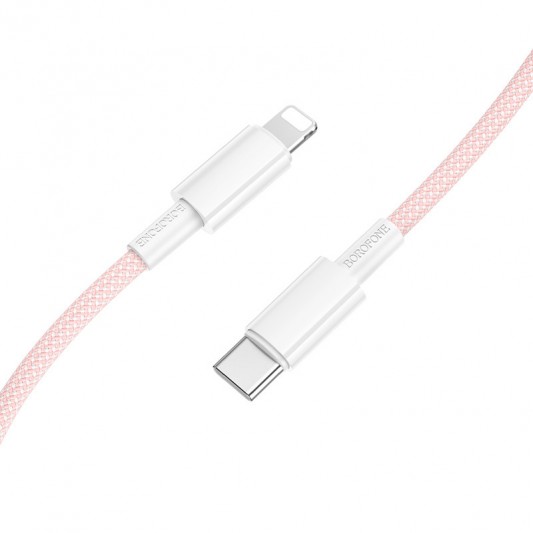 Дата кабель Borofone BX117 Source Type-C to Lightning 27W (1m) Pink - изображение 2