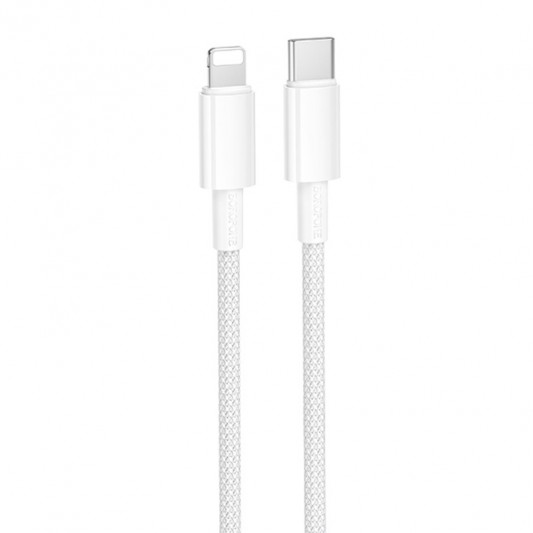Дата кабель Borofone BX117 Source Type-C to Lightning 27W (1m) White