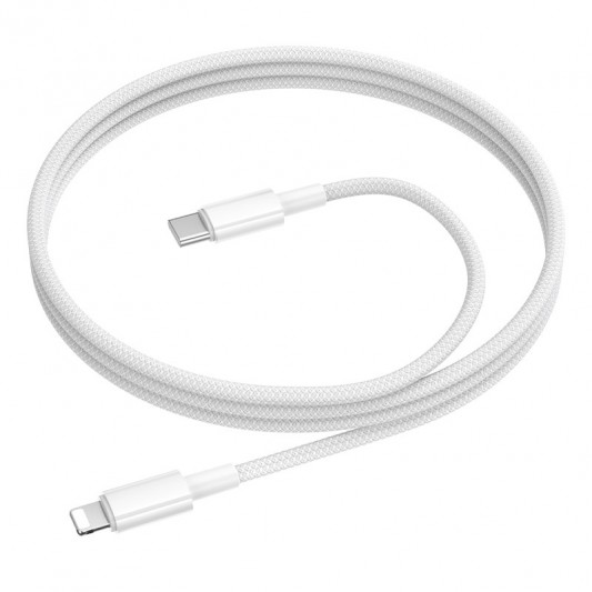 Дата кабель Borofone BX117 Source Type-C to Lightning 27W (1m) White - зображення 2 