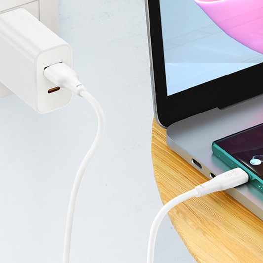 Дата кабель Hoco X93 Force USB to Type-C 27W (1m) White - изображение 7