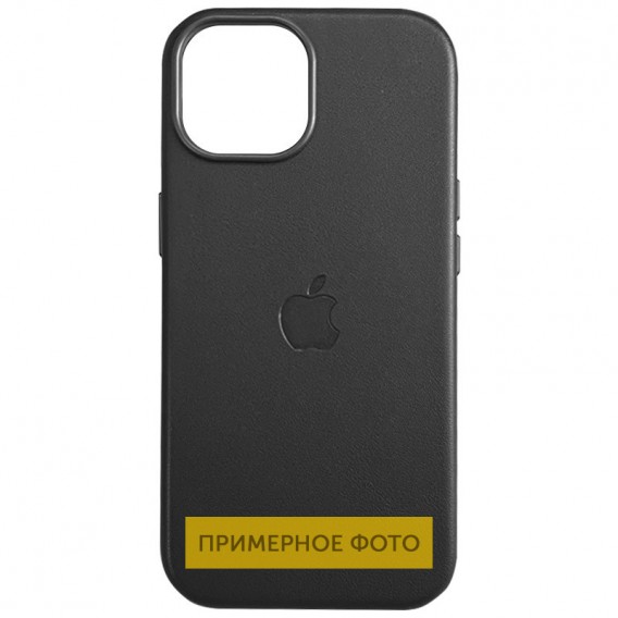 Шкіряний чохол Leather Case (AAA) with MagSafe для Apple iPhone 16e (6.1") Black