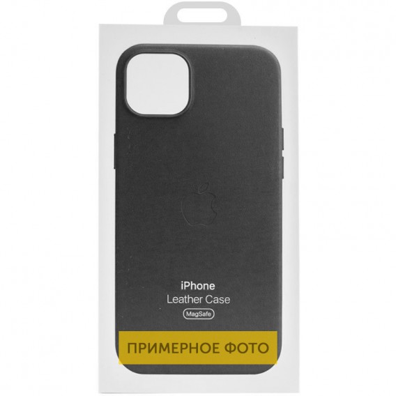 Шкіряний чохол Leather Case (AAA) with MagSafe для Apple iPhone 16e (6.1") Black