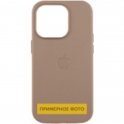 Кожаный чехол Leather Case (AAA) with MagSafe для Apple iPhone 16e (6.1") Taupe